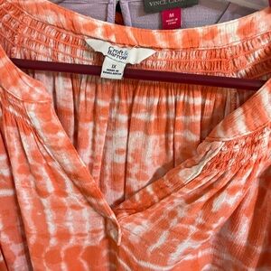 Croft & Barrow Orange Tie-Dye Blouse